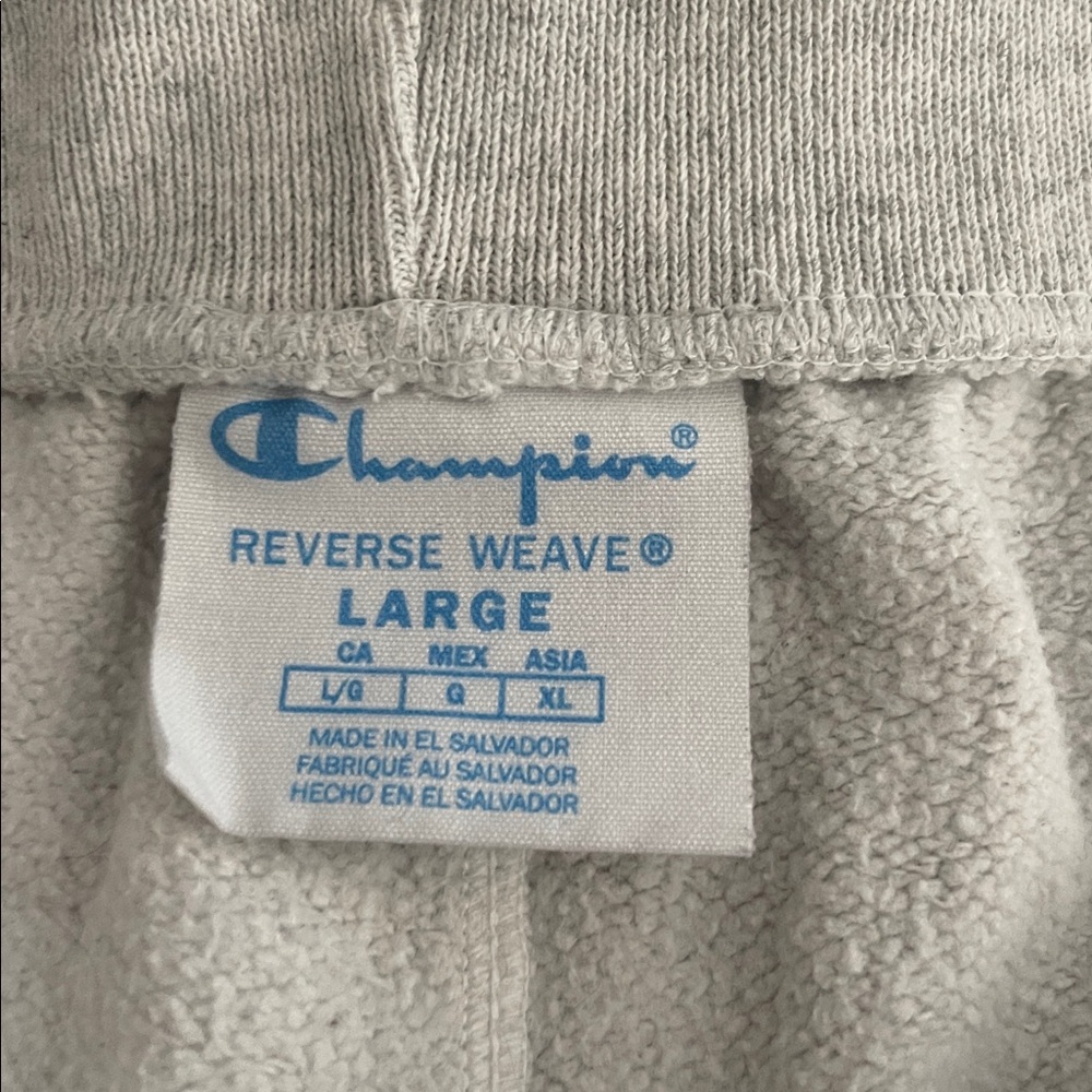 Champion Light Gray Athletic Shorts with Logo - Picture 2 of 2
